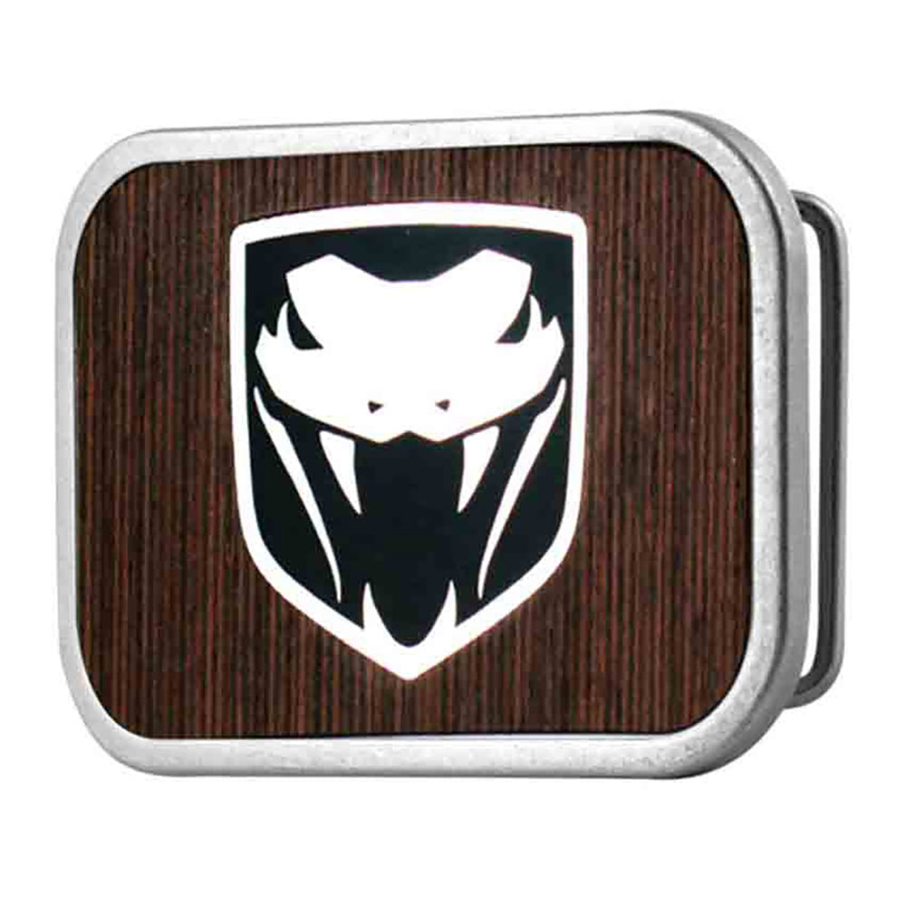 Dodge Viper Framed Marquetry Black Walnut Metal - Matte Rock Star Buckle