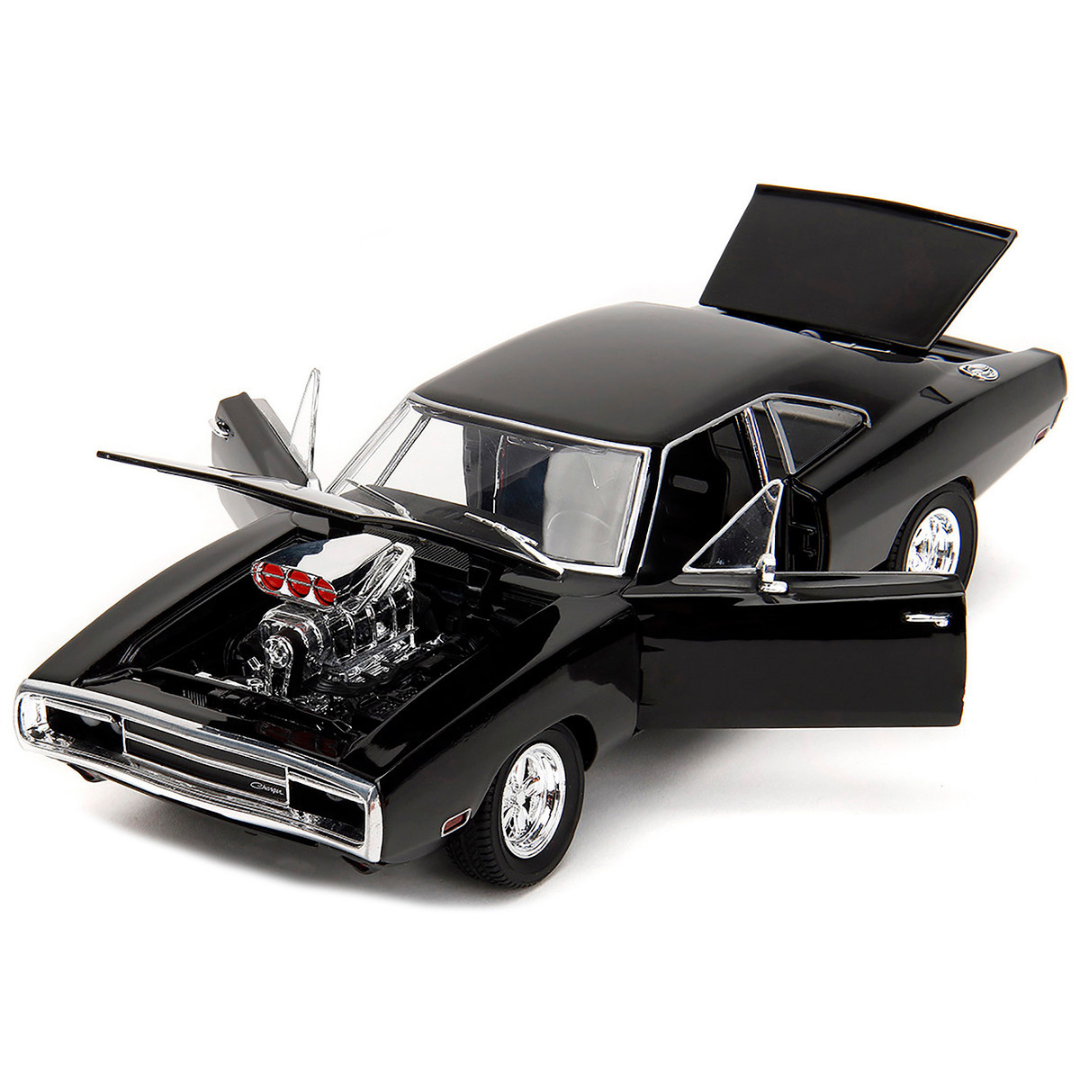 Dom's Dodge Charger R/T Black "Fast & Furious" (2009) Movie "TrueSpec" Series 1/24 Diecast Model Car