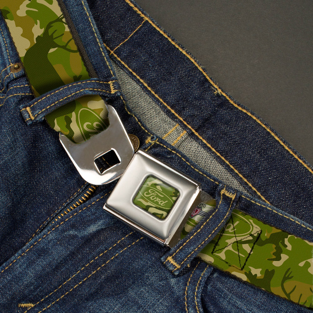 Ford Oval Deer Hunter Camo Seatbelt Belt