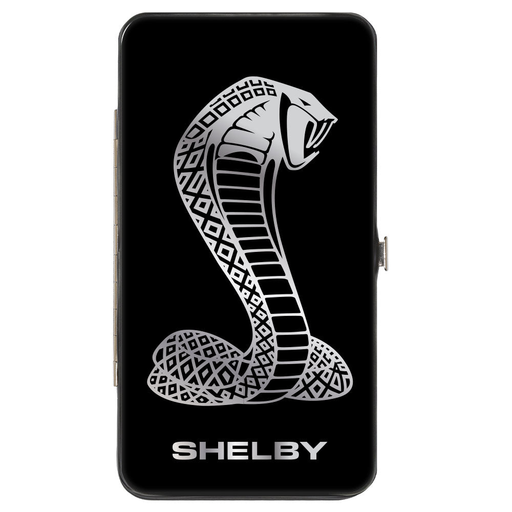 Shelby Super Snake Cobra Black & Silver Hinged Wallet