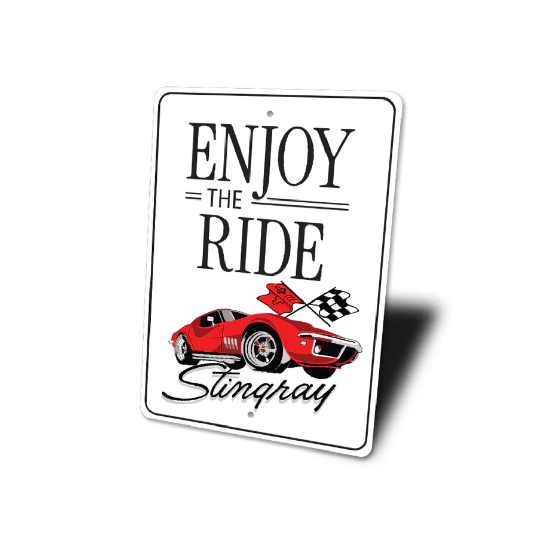 enjoy-the-ride-stingray-corvette-sign-aluminum-sign