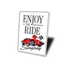 Enjoy The Ride Stingray Corvette Sign - Aluminum Sign