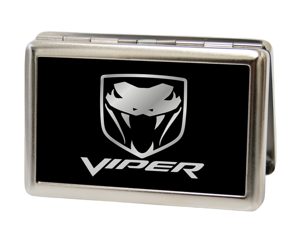 Dodge Viper Logo FCG Black & Silver Business Card Holder - Large