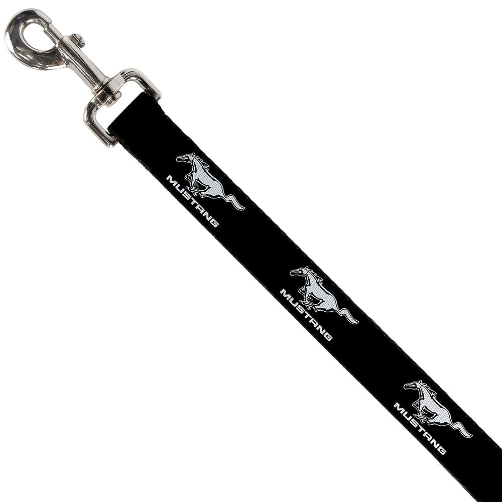 Ford Mustang Black & White Logo Dog Leash