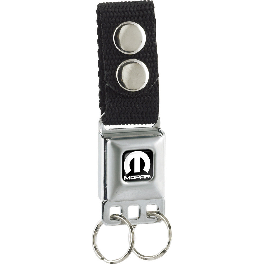 Mopar Logo Black & White Keychain