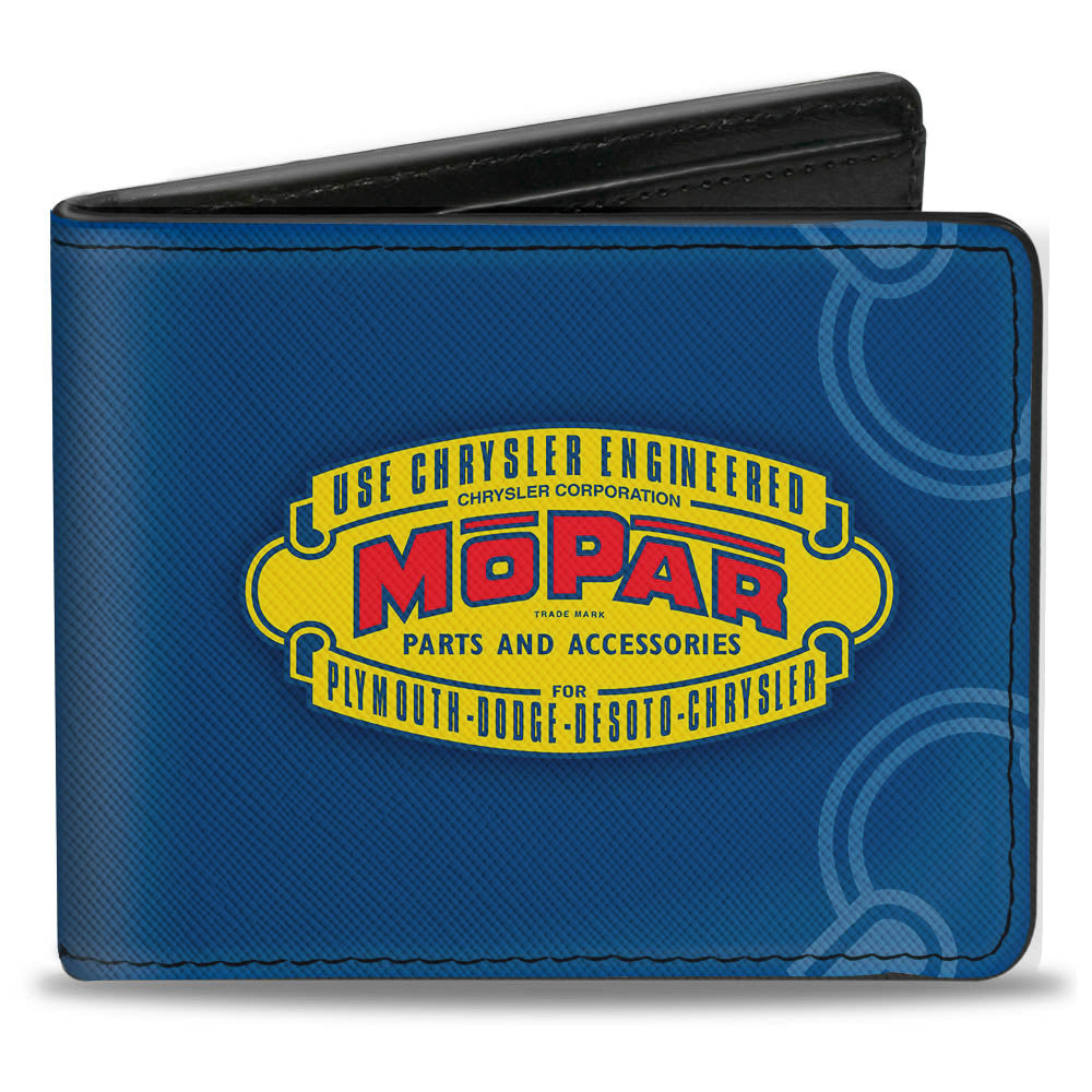 Chrysler Engineered Mopar Parts & Accessories Blue Bi-Fold Wallet