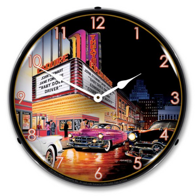 Esquire Theatre Lighted Clock