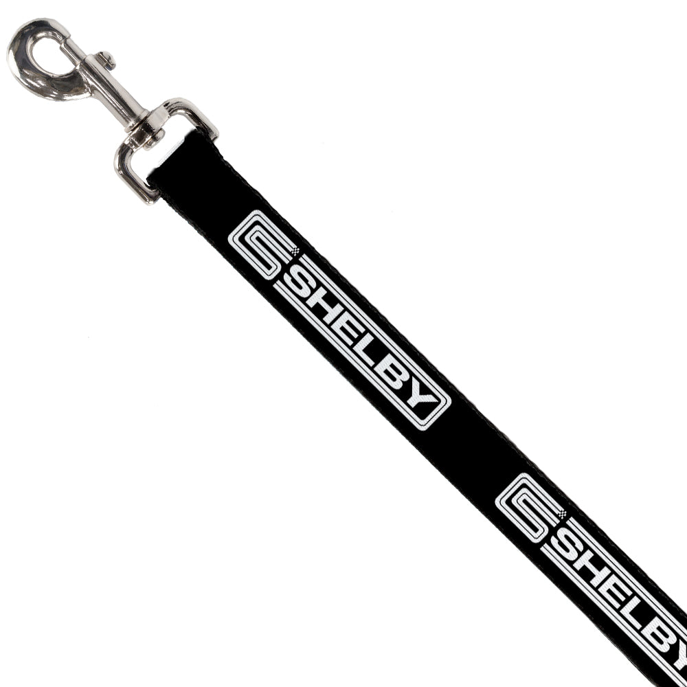 Carroll Shelby Racing Logo Black & White Dog Leash