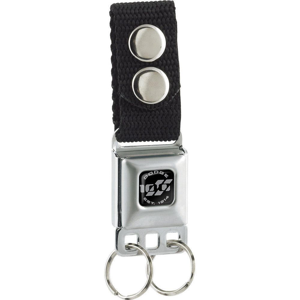 Dodge 100th Anniversary Logo Black Keychain