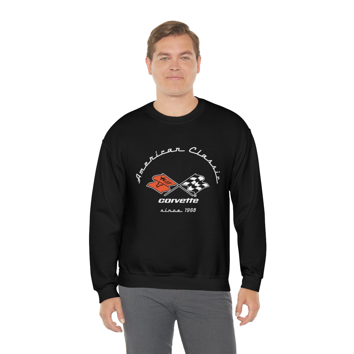 C3 Corvette Crew Neck Long Sleeve Heavy Duty Sweatshirt