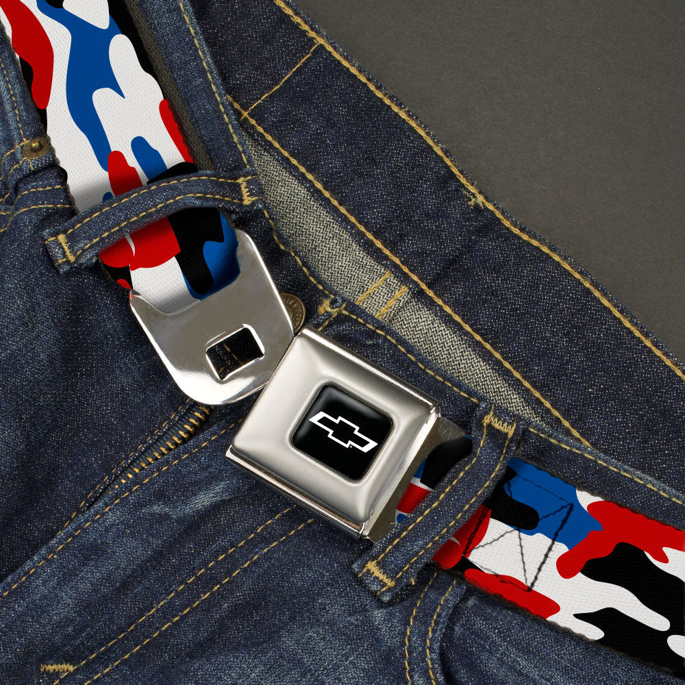 Chevy Bowtie Americana Camo Red White & Blue Seatbelt Belt