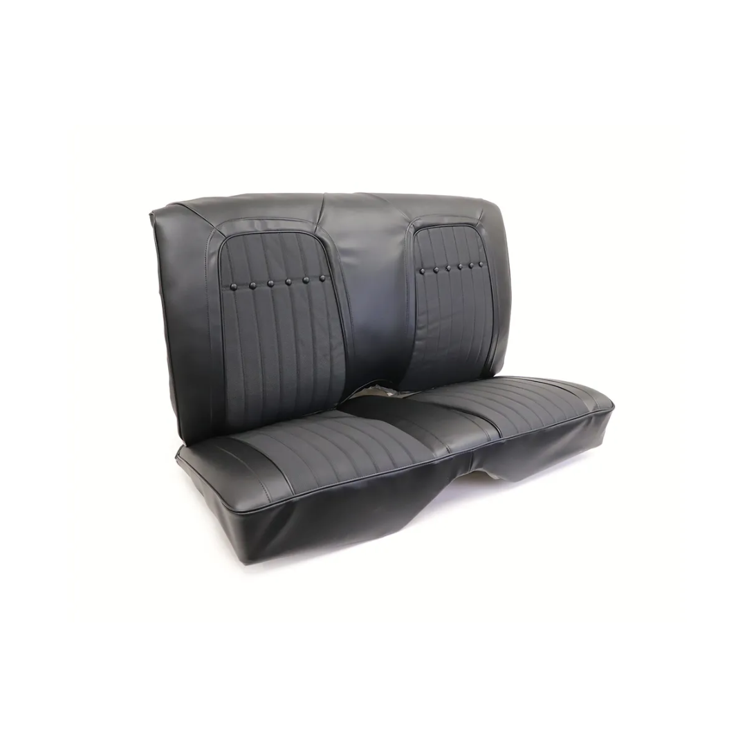 First Generation 1969 Premium Stitched Vinyl Seat Cover Set - Deluxe Interior Rear Convertible - Black