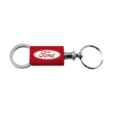 Ford Anodized Aluminum Valet Key Fob in Red
