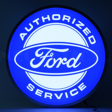 FORD AUTHORIZED SERVICE 15 INCH BACKLIT LED LIGHTED SIGN