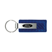 ford-carbon-fiber-leather-key-fob-blue-40192-classic-auto-store-online