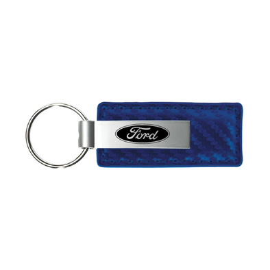 ford-carbon-fiber-leather-key-fob-blue-40192-classic-auto-store-online