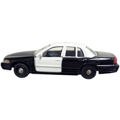 Ford Crown Victoria Police Interceptor Black and White 1/43 Diecast Model Car