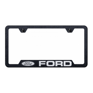 Ford Cut-Out Frame - Laser Etched Rugged Black