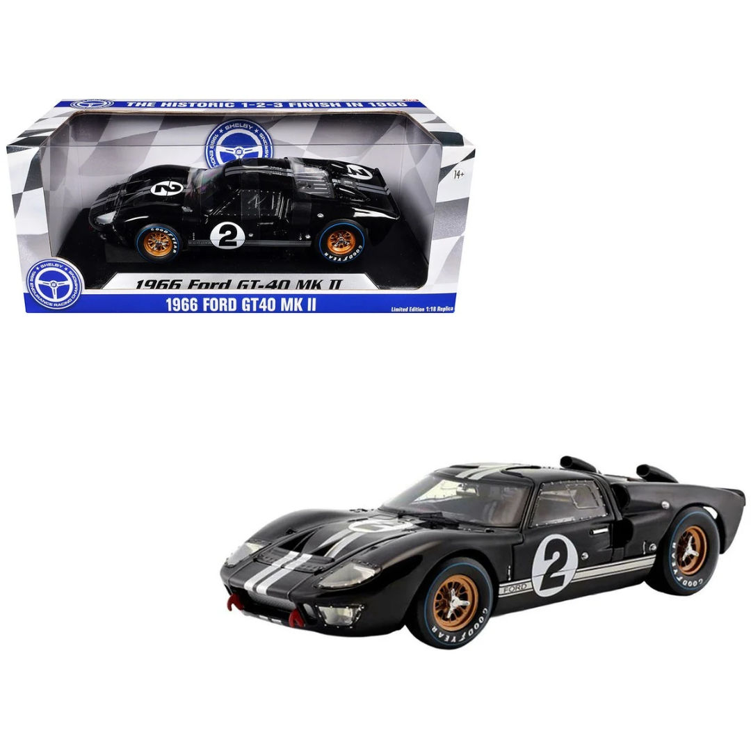 Ford GT40 MKII #2 Bruce McLaren - Chris Amon "Shelby American" Winner "24 Hours of Le Mans" (1966) "60th Anniversary of Historic 1-2-3 Finish" Series 1/18 Diecast Model Car