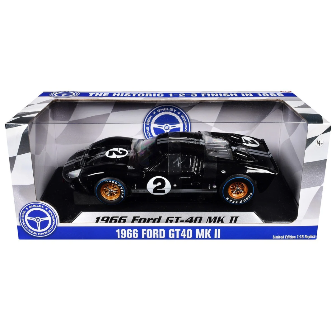 Ford GT40 MKII #2 Bruce McLaren - Chris Amon "Shelby American" Winner "24 Hours of Le Mans" (1966) "60th Anniversary of Historic 1-2-3 Finish" Series 1/18 Diecast Model Car