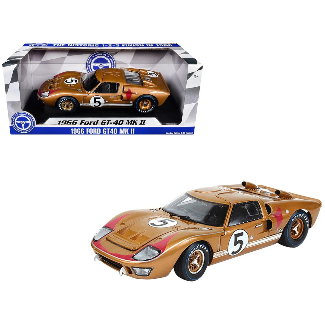 Ford GT40 MKII #5 Ronnie Bucknum - Dick Hutcherson "Holman & Moody" 3rd Place "24 Hours of Le Mans" (1966) "60th Anniversary of Historic 1-2-3 Finish" Series 1/18 Diecast Model Car
