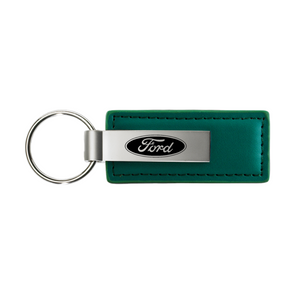 Ford Leather Key Fob in Green