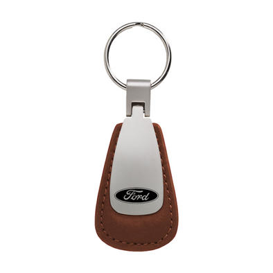 Ford Leather Teardrop Key Fob in Brown