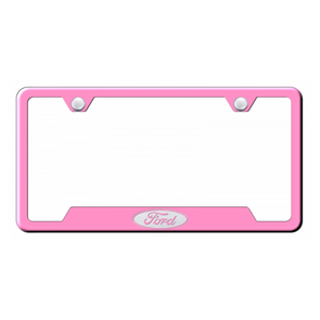 Ford Logo Cut-Out Frame - Laser Etched Pink