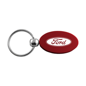 Ford Oval Key Fob in Burgundy