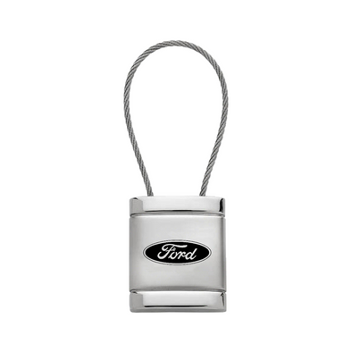 ford-satin-chrome-cable-key-fob-silver-19075-classic-auto-store-online