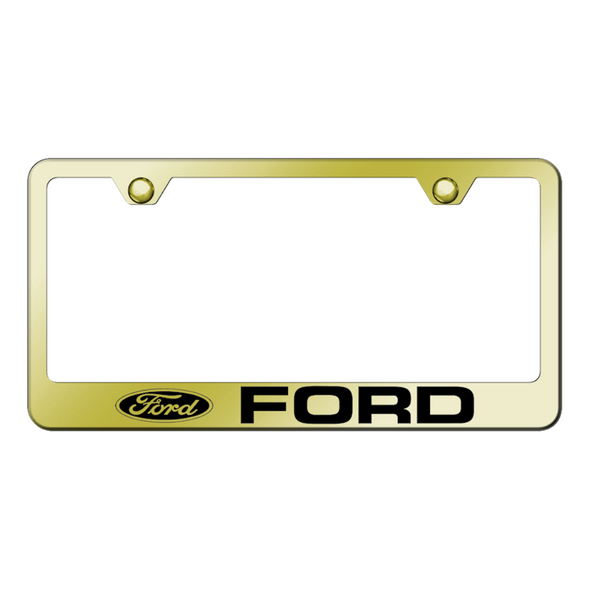 ford-stainless-steel-frame-laser-etched-gold-10984-classic-auto-store-online