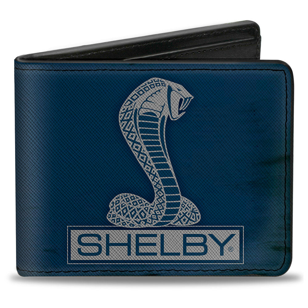 Shelby Cobra Tiffany Box Weathered Navy & Gray Bi-Fold Wallet