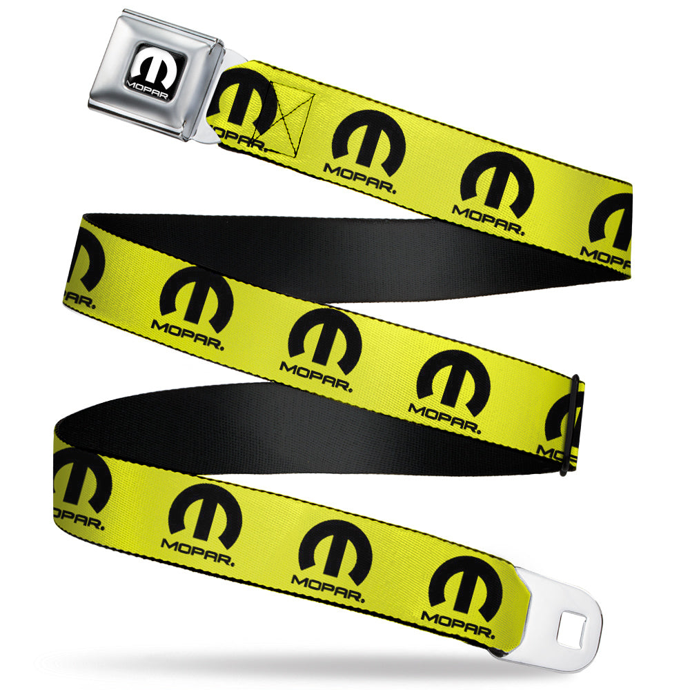 Mopar Logo Yellow Seatbelt Belt