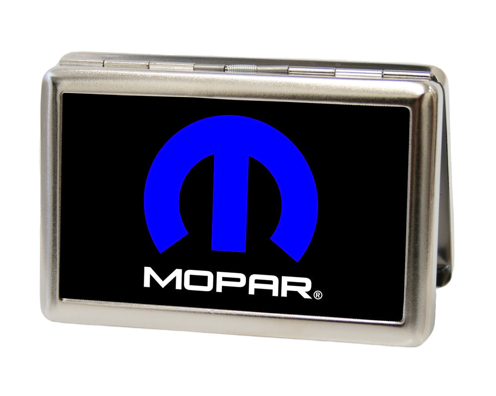 Mopar Logo Black & Blue Business Card Holder - Large