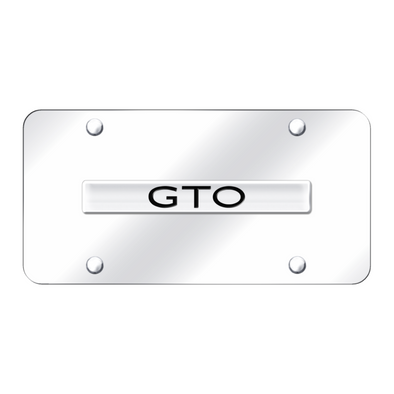 GTO Script License Plate - Chrome on Mirrored