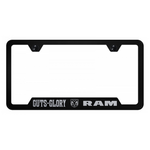 Guts - Glory - Ram Cut-Out Frame - Laser Etched Black