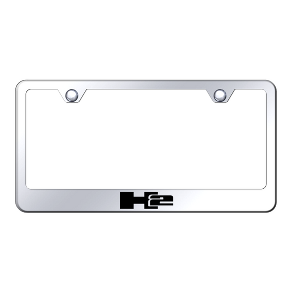 H2 Logo Stainless Steel Frame - Laser Etched Mirrored