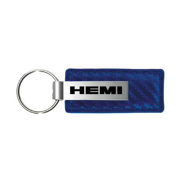 hemi-carbon-fiber-leather-key-fob-blue-40194-classic-auto-store-online