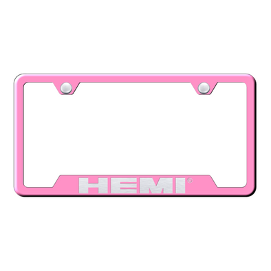 Hemi Cut-Out Frame - Laser Etched Pink