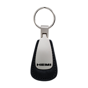 Hemi Leather Teardrop Key Fob in Black