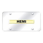 hemi-name-license-plate-gold-on-mirrored