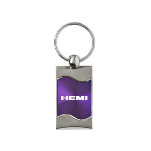 Hemi Rectangular Wave Key Fob in Purple