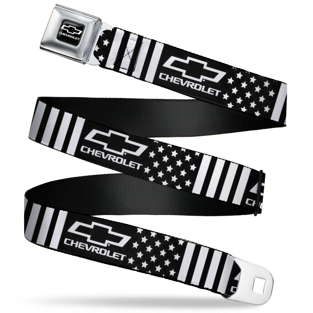 Chevrolet Bowtie Americana Stars and Stripes Black & White Webbing