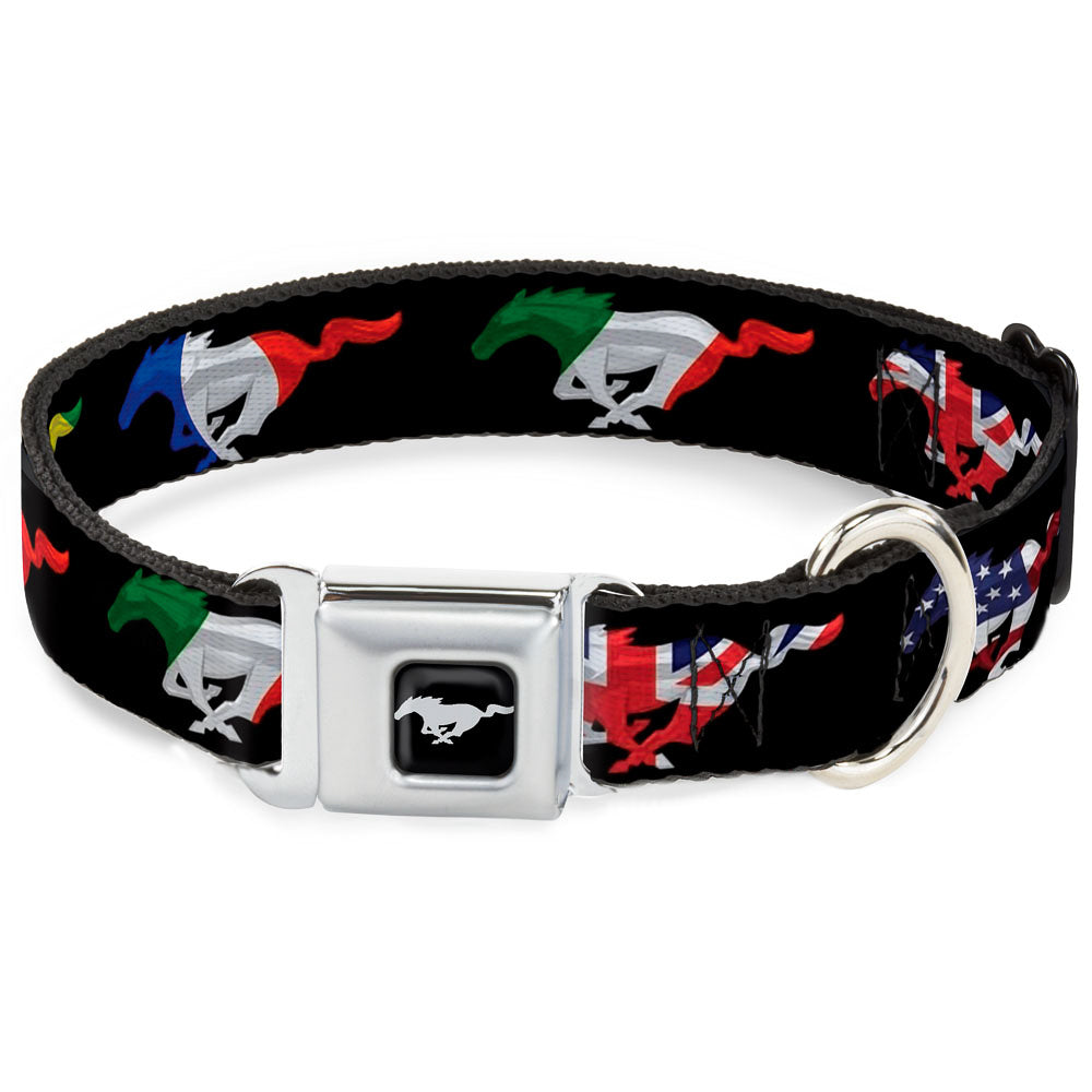 Ford Mustang Flags Seatbelt Buckle Collar