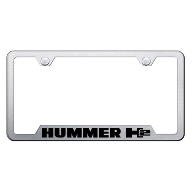 Hummer H2 Cut-Out Frame - Laser Etched Brushed