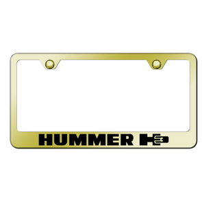 Hummer H3 Stainless Steel Frame - Laser Etched Gold