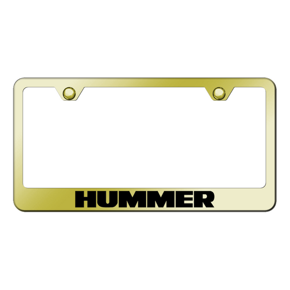 Hummer Stainless Steel Frame - Laser Etched Gold
