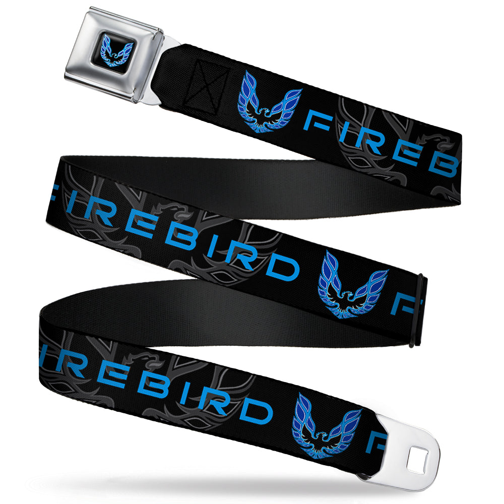 Pontiac Firebird Logo Black & Blue Seatbelt Belt