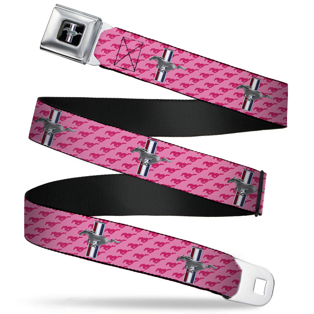 Ford Mustang Emblem Pink Seatbelt Belt