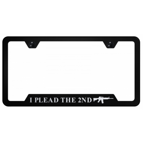 I Plead the Second Cut-Out Frame - Laser Etched Black